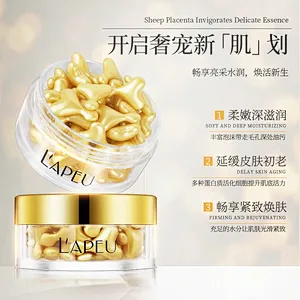 OEM custom anti wrinkle serum Revitalize moisturizing sheep placenta capsules face serum