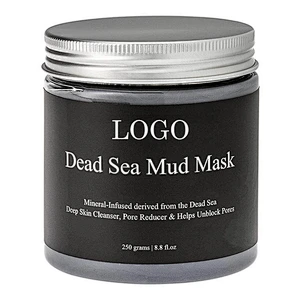 Private label facial skin care cosmetic remove blackheads acne beauty black mask natural organic dead sea mud face mask