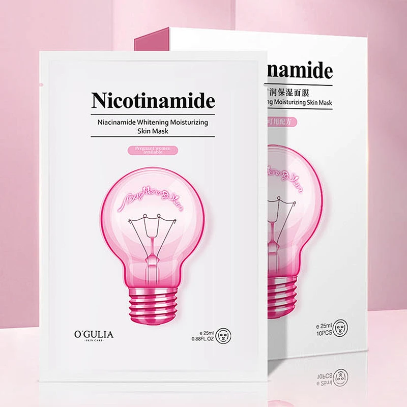 OEM Custom Skin care Facial mask sheet Niacinamide whitening moisturizing face mask