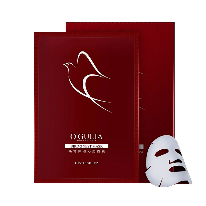 Private label Natural collagen birds nest silk protein facial face mask