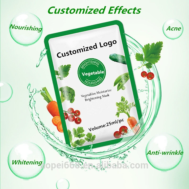 Herb plant vegetable mask anti aging skin care products silk facial mask