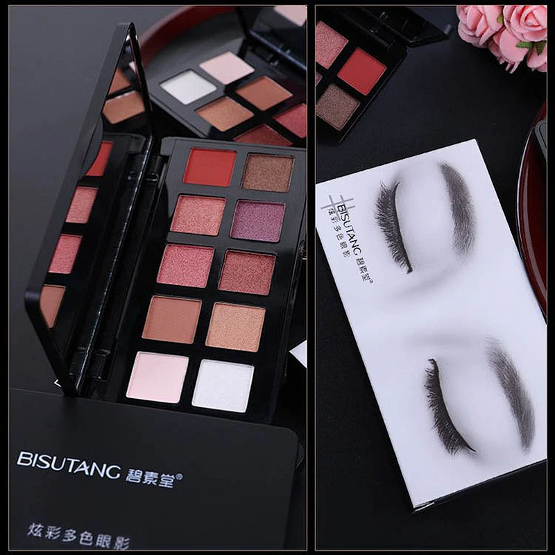 Private label vegan makeup eyeshadow Custom colors warm matte shimmer eyeshadow palette