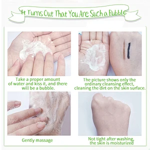 Acne treatment skin care face wash green tea face cleanser moisturizing aloe vera cleanser