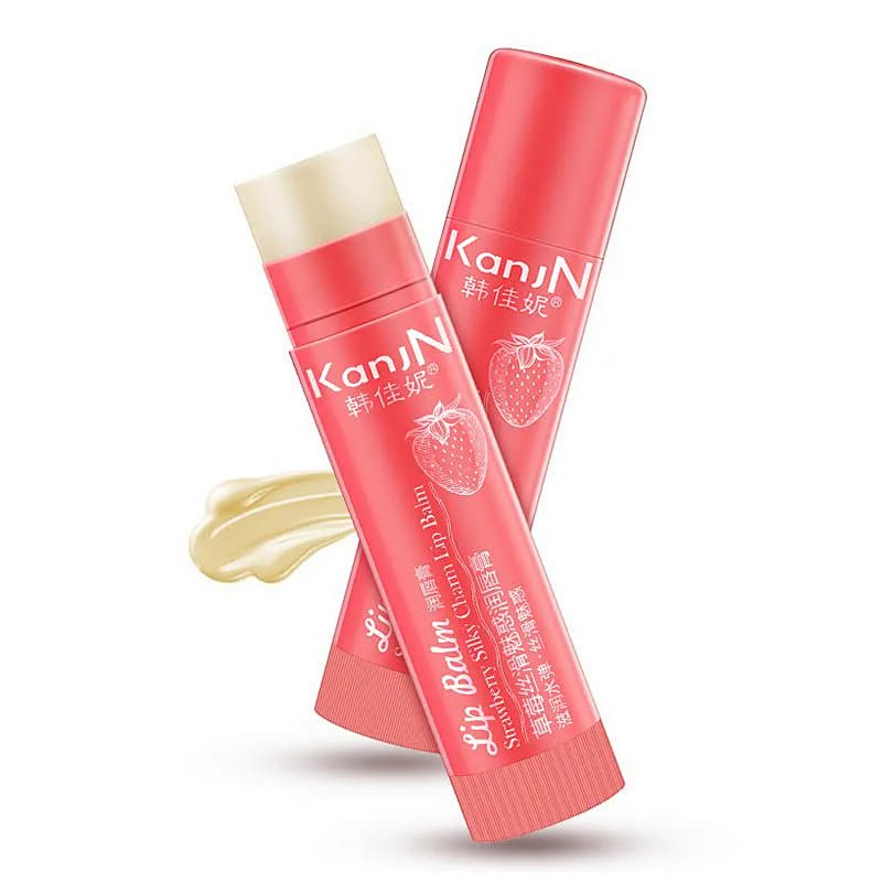 Private label cute lipbalm natural organic vegan honey strawberry pink lip balm