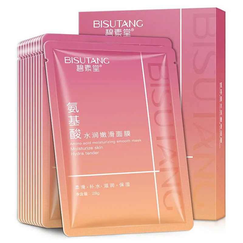 OEM Amino Acid Face Mask Sheet Skin Care Natural Whitening Hydrating Hyaluronic Acid Silk Facial Mask