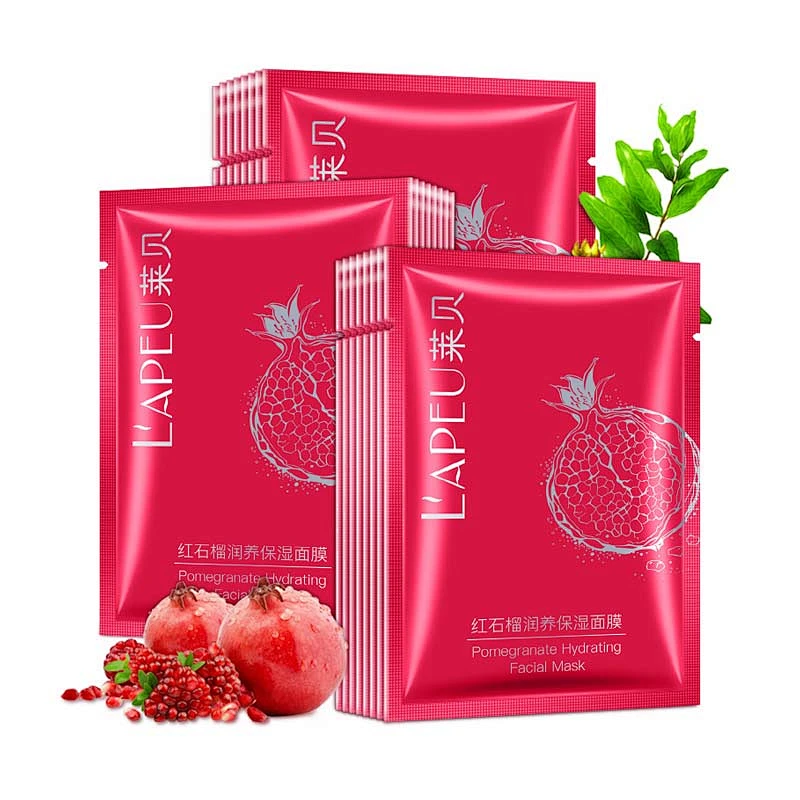Red pomegranate nourishing hydrating mask natural face pack deep moisturizing facial mask