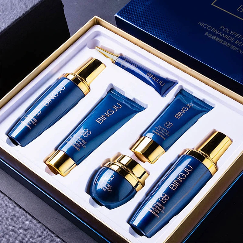 OEM Private label Hyaluronic acid face care set  Polypeptide Nicotinamide whitening skin care sets