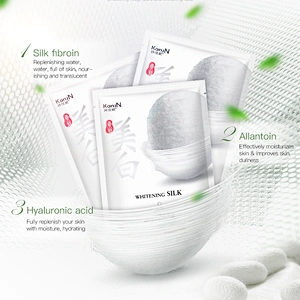 Skin whitening organic face mask liposome hyaluronic acid protein silk facial mask