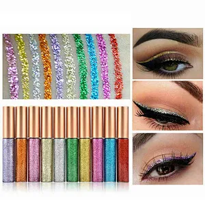 OEM makeup cosmetics glitter liquid eye liner eye shadow shiny waterproof liquid glitter eyeshadow eyeliner