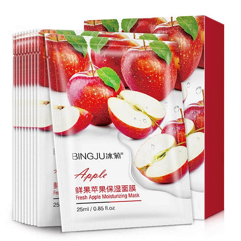 OEM Moisturizing Nourishing Fresh Fruit Facial Mask Hyaluronic Acid Brightening Face Mask Sheet