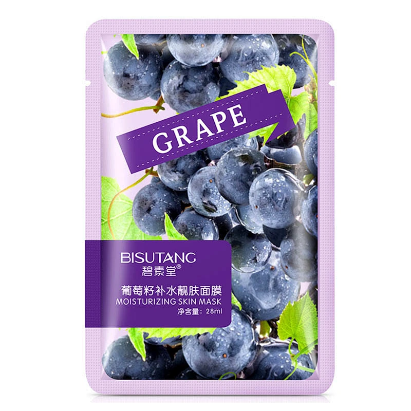 Moisturising Face Masks Cosmetic Natural Grape Seed Extract Firming Facial Mask sheet