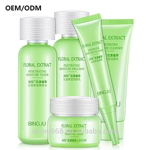 hot sale skin whitening face cream 50g +moisturizer toner 120ml+Face cleanser100g+Emulsion120ml+Eye Cream30g skin care set 5 pcs