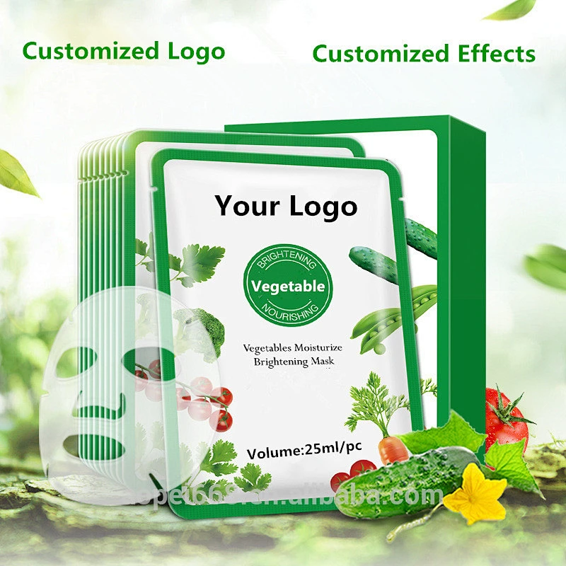 Herb plant vegetable mask anti aging skin care products silk facial mask