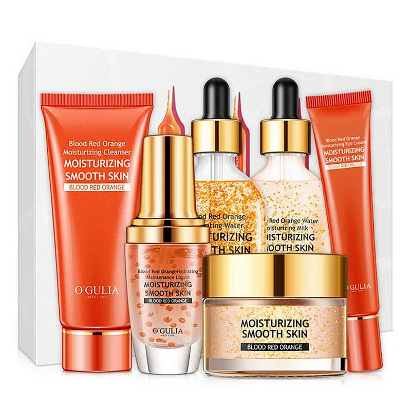 Korean whitening skin care kit private label natural vegan skin care set for women