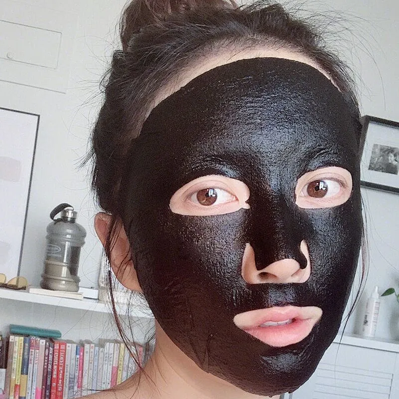 OEM Fashion beauty cosmetics Facial care moisturizing black face mask sheet