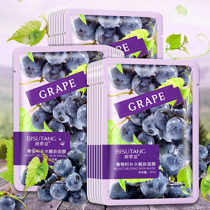 Moisturising Face Masks Cosmetic Natural Grape Seed Extract Firming Facial Mask sheet