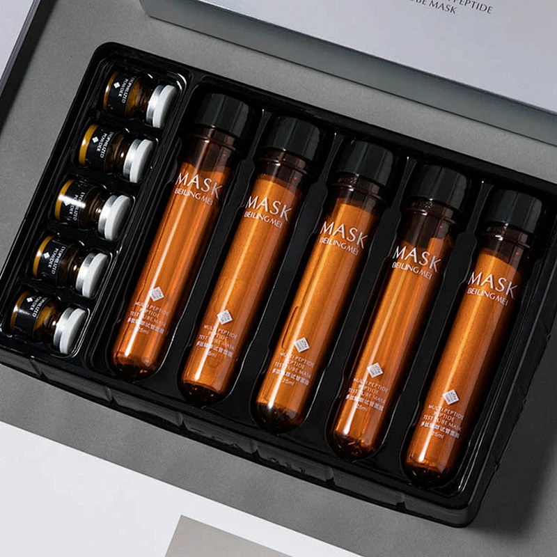 OEM custom face mask set private label anti wrinkle lyophilized powder test tube facial mask