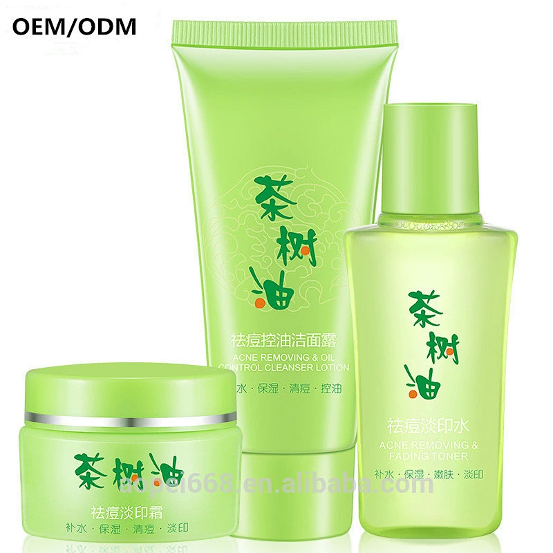 Best Acne Treatment 2017 Skin Care Set Tea Tree Oil Skin Clearing Facial Wash Factory