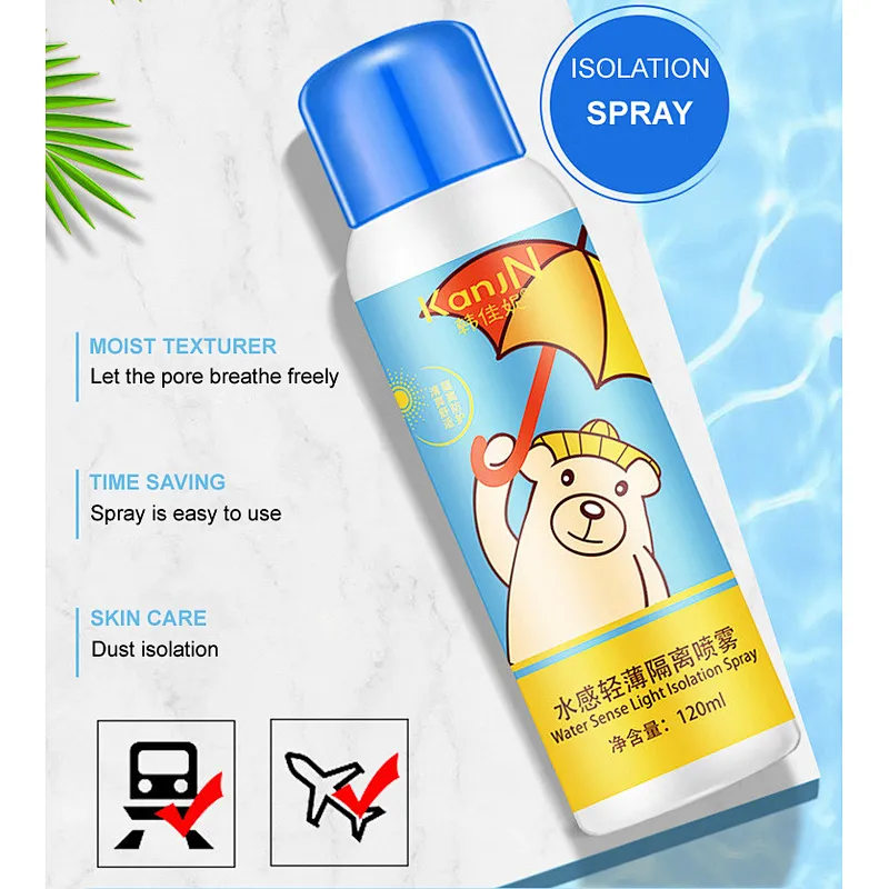 2019 Newest natural spray sunscreen with continuous sunscreen spray and whitening sunscreen spray function