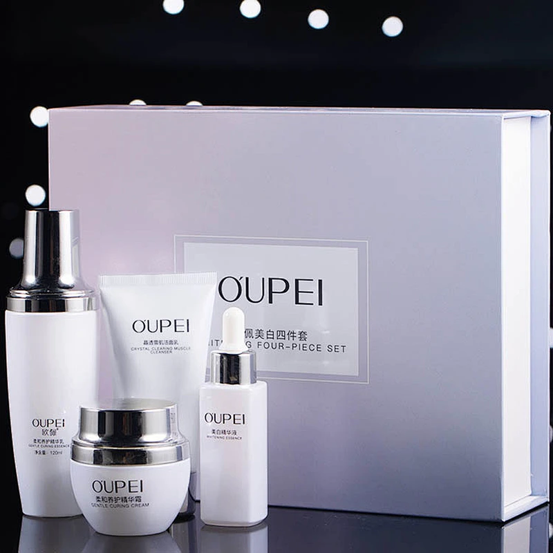 Korean whitening skin care kit private label natural vegan skin care set for women