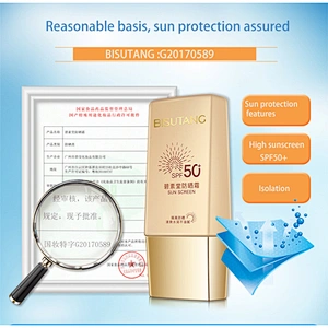 2019 Newest item Whitening sunscreen private label with Waterproof sunscreen lotion spf 50 sunscreen cream