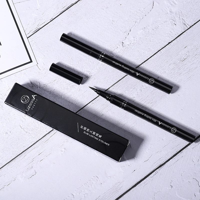 OEM private label gel glitter eyeliner pencil liquid black shimmer no label eyeliner pen