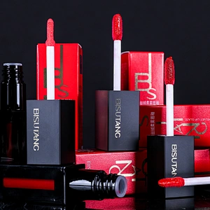 OEM BISUTANG Private Label Makeup Lip gloss vendor 3 Colors Long Lasting Waterproof Matte Lipstick