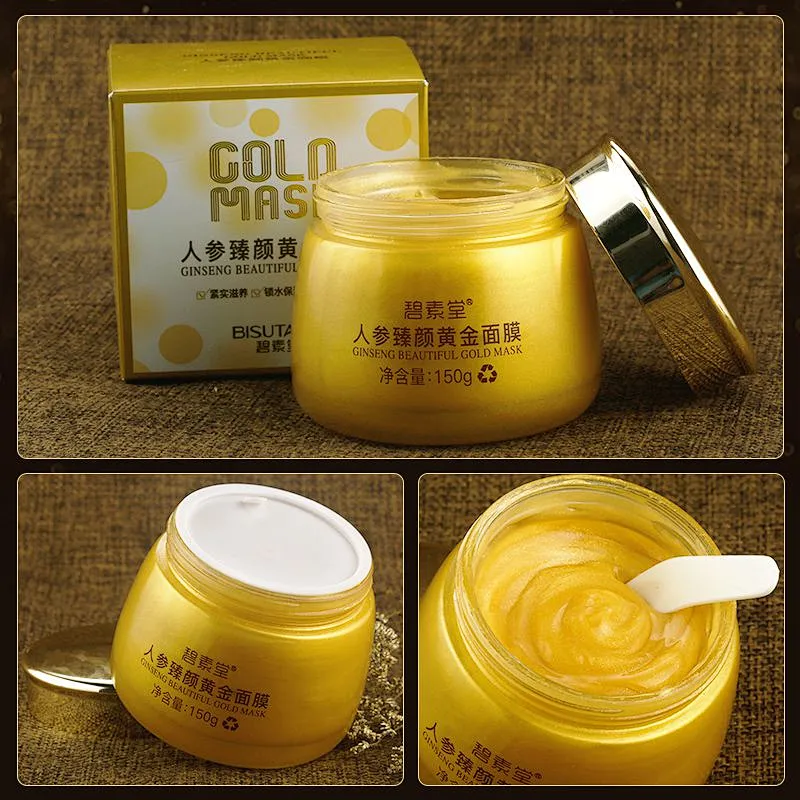 GMP Certification factory private label facial care ginseng essence bio collagen gold face mask