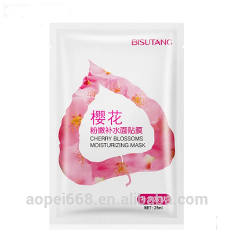 Herbal formula sakura essence natural skin care non woven face mask