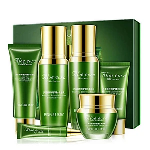Wholesale private label face beauty cosmetic gift set natural organic aloe vera whitening skin care sets