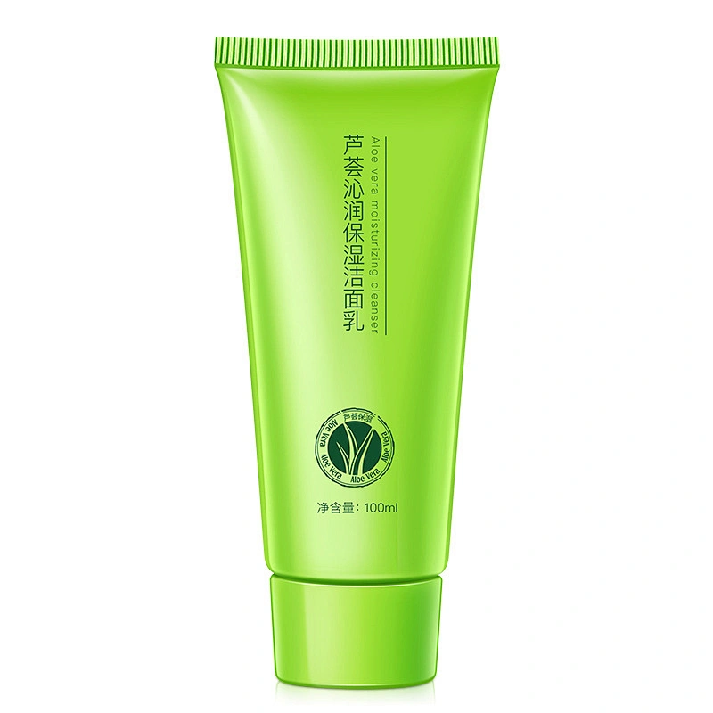 Acne treatment skin care face wash green tea face cleanser moisturizing aloe vera cleanser