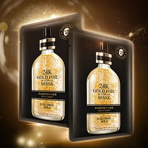 Face Care 24k Gold face mask Whitening Moisturizing  100% silk full facial mask