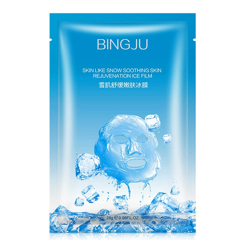 BINGJU Whitening Moisturizing Ice Cool Facial Mask Sheet Nourish Smooth Skin Care Ice Face Mask