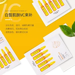 OEM custom private label Hydrating Collagen Ampoule vitamin c orange face mask sheet