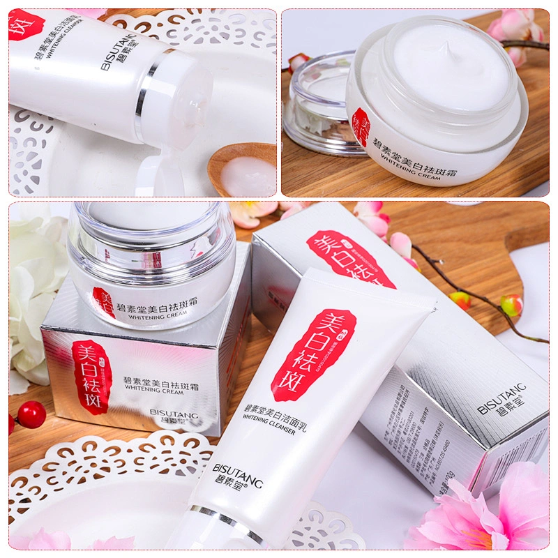 2019 best selling OEM/ODM/OBM Freckle cream Whitening and brightening cleanser skin care set