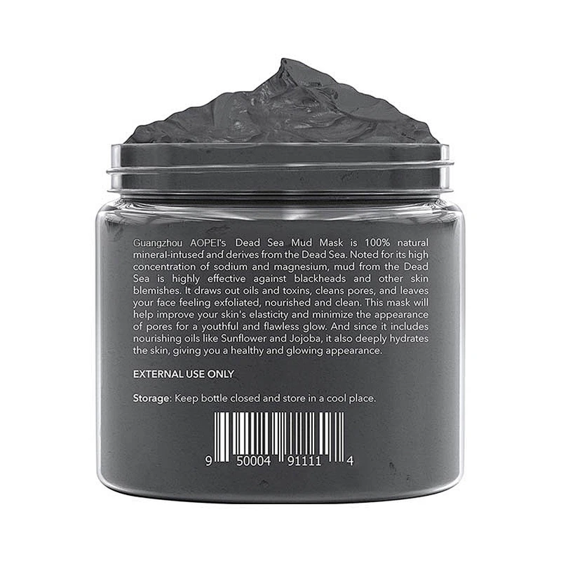 Private Label 100 % Natural MSDS Dead Sea Mud Facial Mask for Promote Youthful Skin