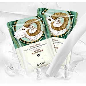 Private Label Goat Milk Moisturizing Facial Mask Silk Mask Anti Wrinkle Whitening Nourishing Face Mask