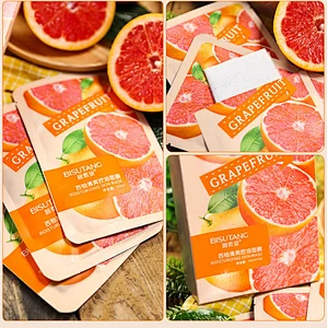 Private label collagen fruit extract moisturizing cherry grape avocado grapefruit sheet face mask