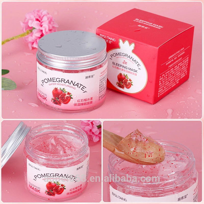 Red pomegranate sleep mask cream vitamin c facial mask oem