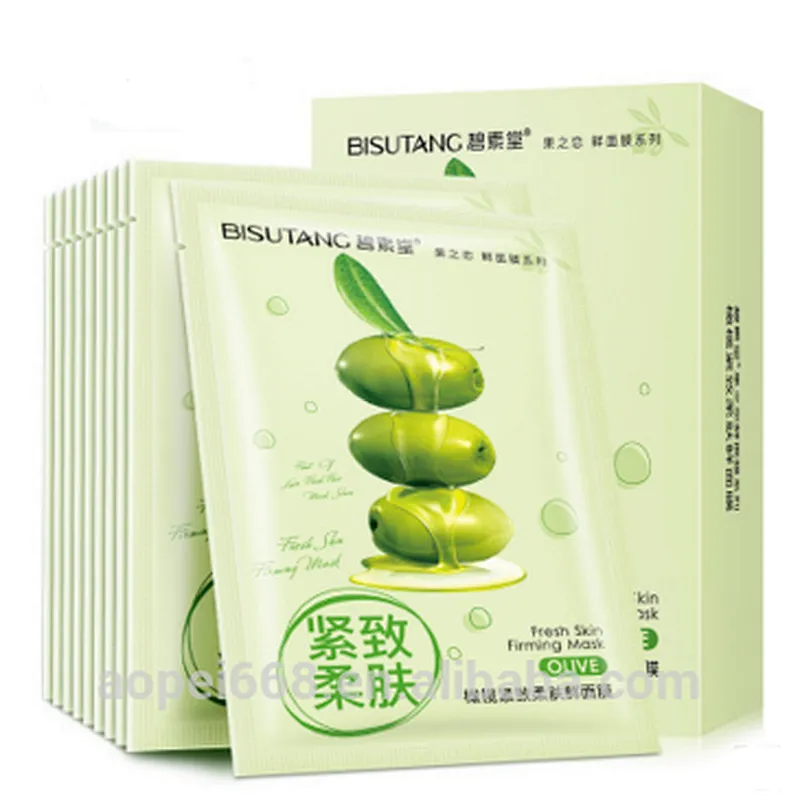 natural skin care olive essence firming and hydrating bio-cellulose mask for the face