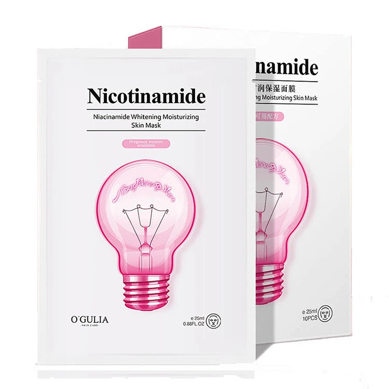 OEM Custom Skin care Facial mask sheet Niacinamide whitening moisturizing face mask