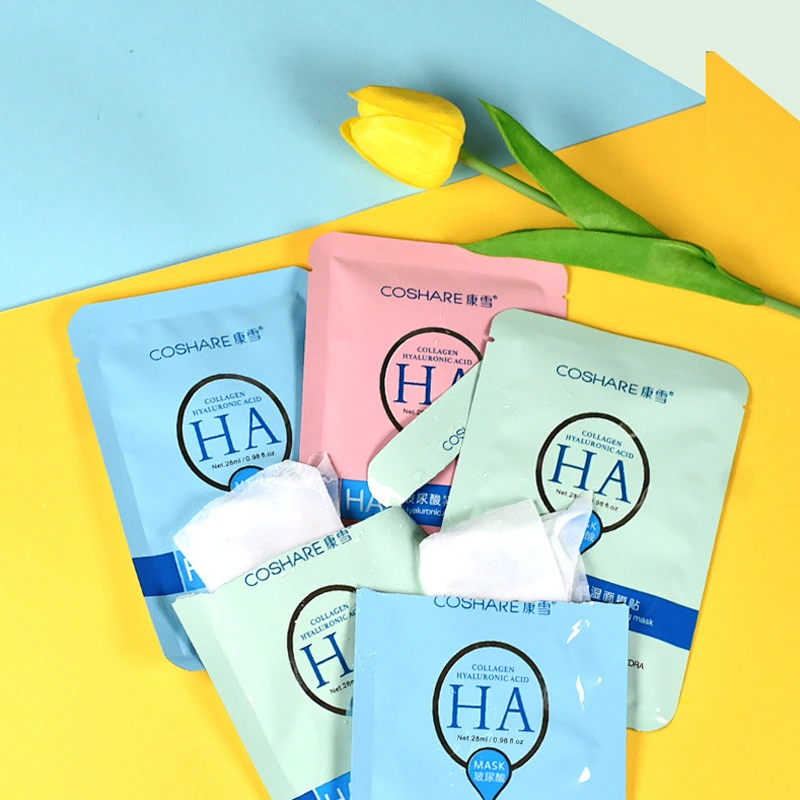 Natural silk sheet mask private label moisturising hyaluronic acid mask
