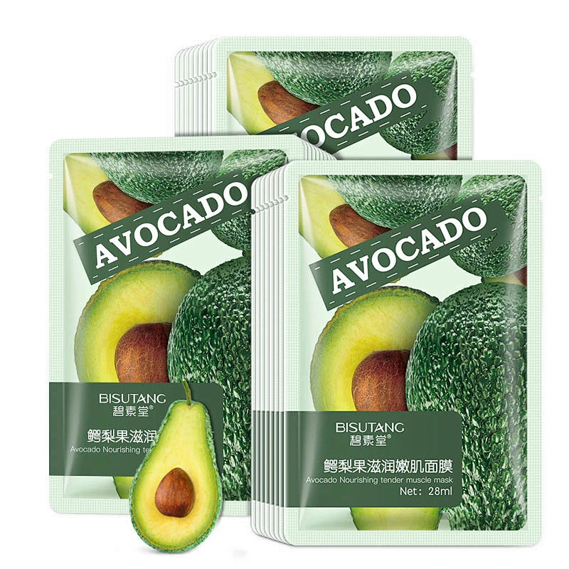 BISUTANG Avocado Face Mask Whitening Oil Control Facial Mask Korean Face Mask Sheet