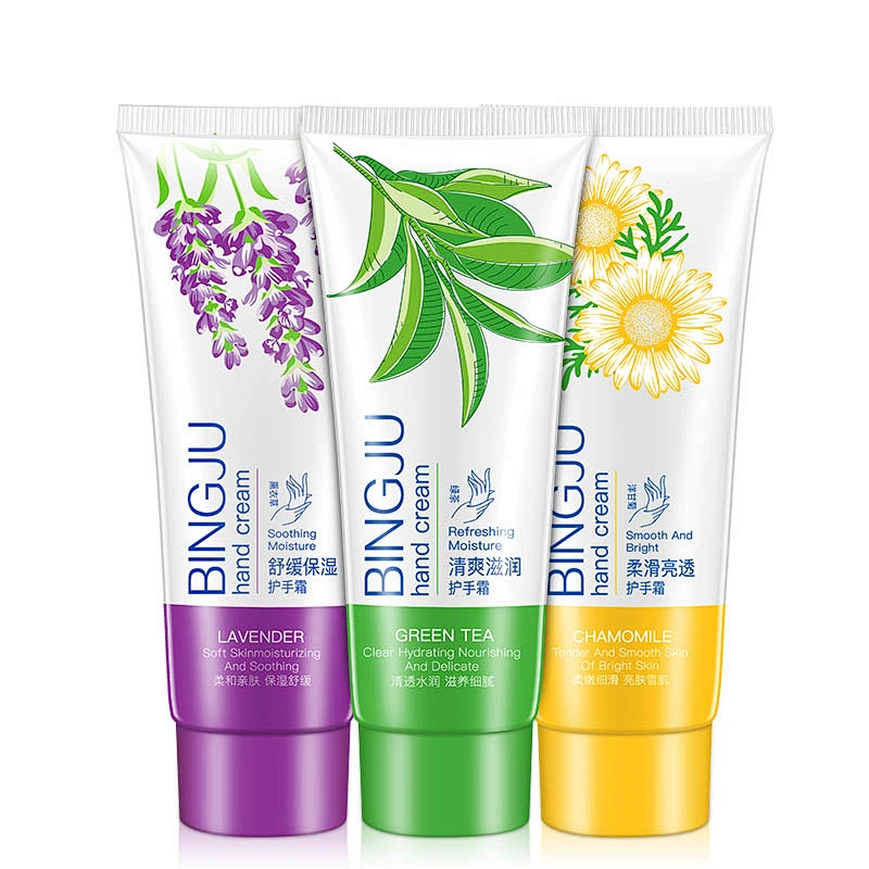 OEM Customize Natural Shea Butter Hand Cream Moisturizing Anti Aging Green Tea Hand Cream for Dry Skin