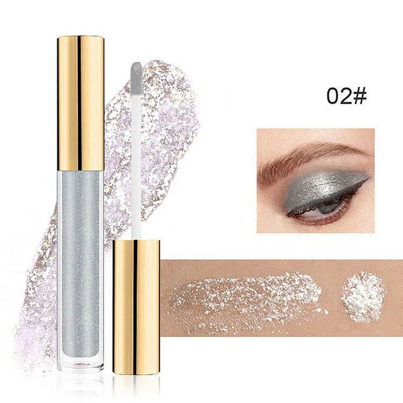 Private label beauty cosmetics color glitter liquid eye shadow Makeup waterproof liquid glitter gel eyeshadow