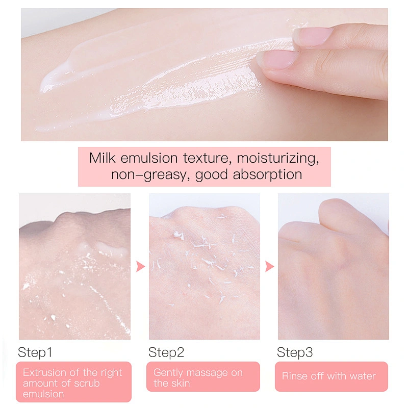 OEM Factory supply natural body scrub helps with stretch marks milk exfoliating scrub