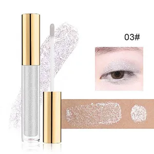 Private label beauty cosmetics color glitter liquid eye shadow Makeup waterproof liquid glitter gel eyeshadow