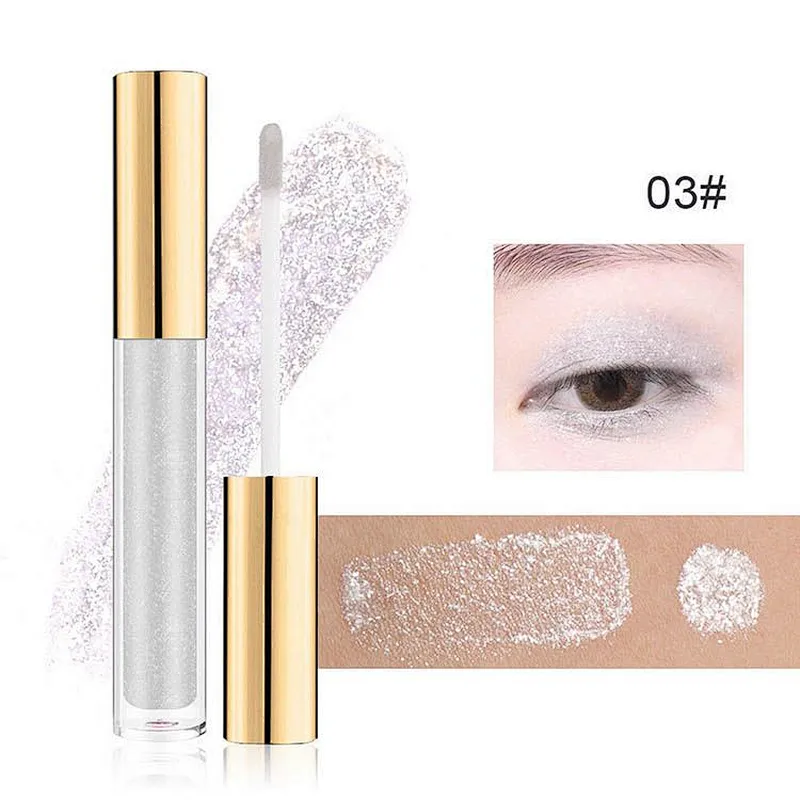 Private label beauty cosmetics color glitter liquid eye shadow Makeup waterproof liquid glitter gel eyeshadow