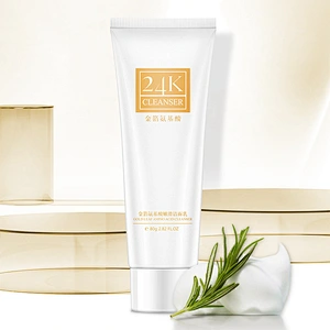 OEM 24k gold amino acid face cleanser deep cleanse face wash facial cleanser for dry skin