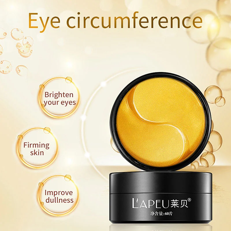 LAPEU OEM Customized collagen eye mask 24k gold eye treatment mask